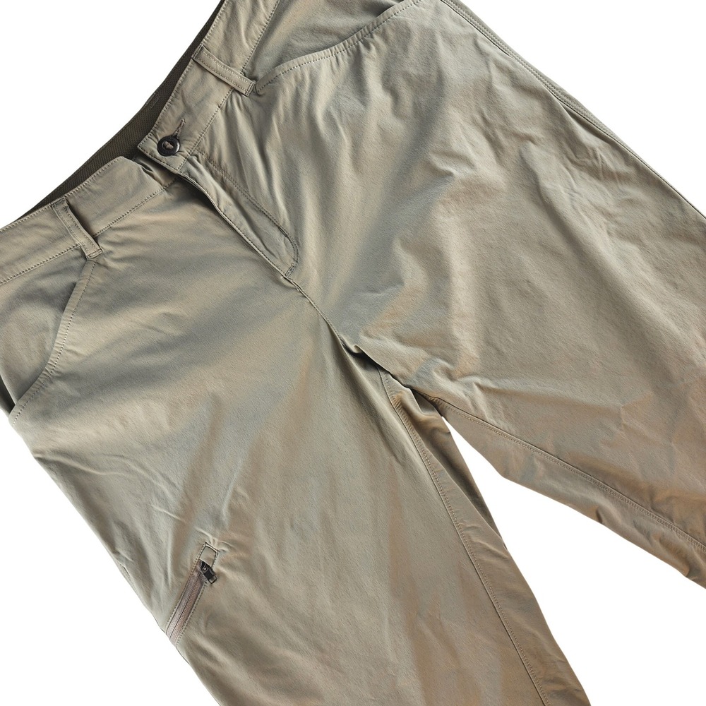 Patagonia Hiking Pants Women 14 Khaki Straight‎ Leg Nylon Stretch